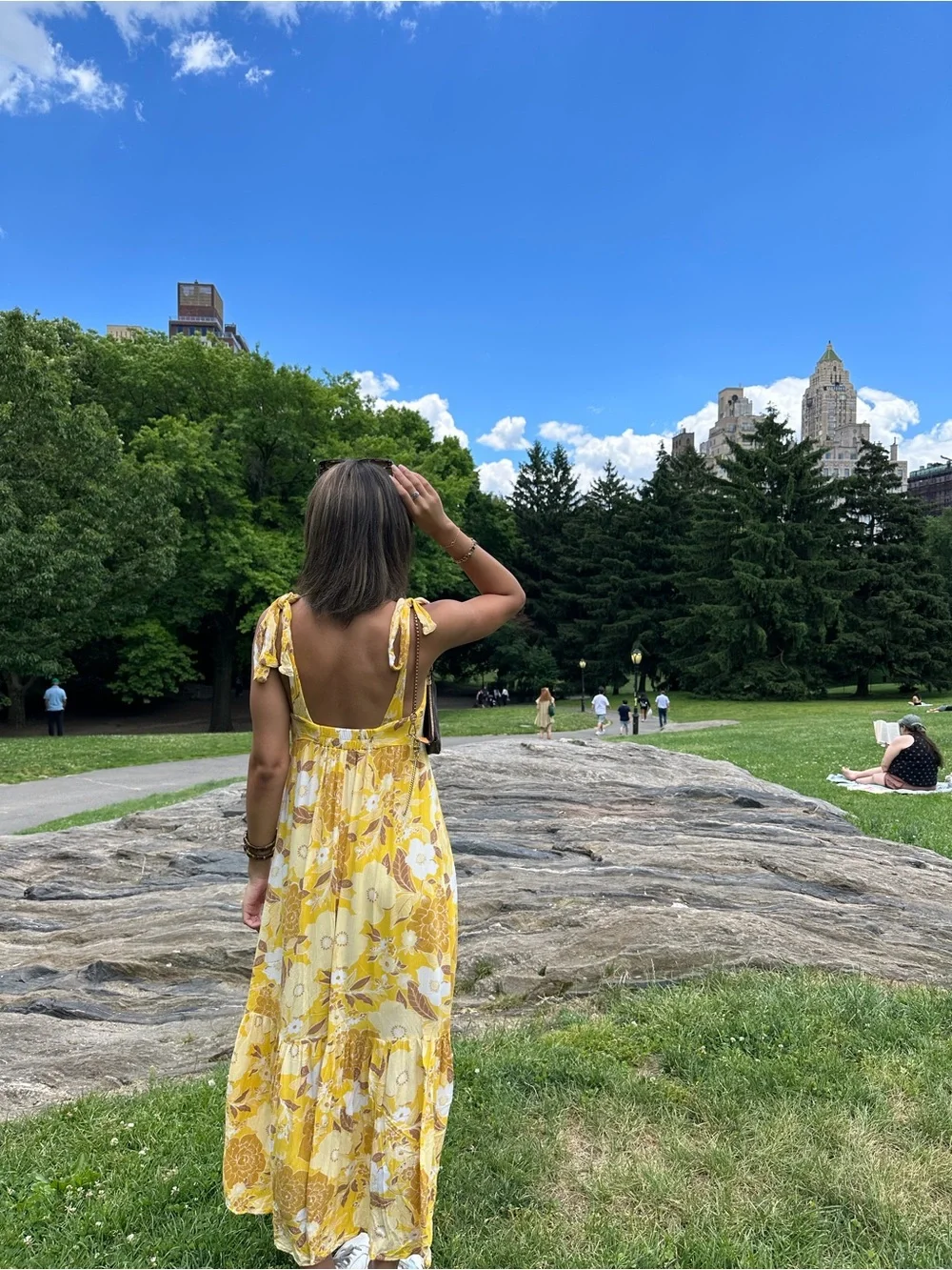 Abercrombie & Fitch Yellow Floral Maxi Dress